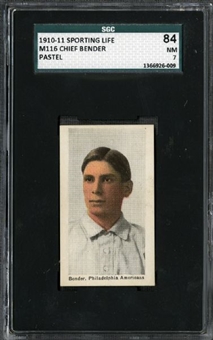 1910-11 M116 Sporting Life Chief Bender - SGC 84 NM 7